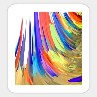 Colorful Curves Lines Sticker